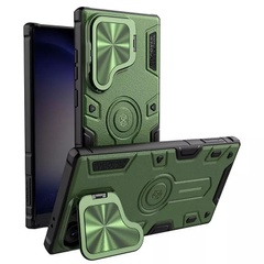 TPU+PC чехол Nillkin CamShield Armor Prop для Samsung Galaxy S24 Ultra Dark Green