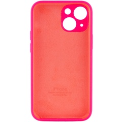 Чехол Silicone Case Full Camera Protective (AA) для Apple iPhone 15 (6.1") Розовый / Barbie pink