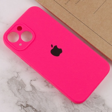 Чехол Silicone Case Full Camera Protective (AA) для Apple iPhone 15 (6.1") Розовый / Barbie pink