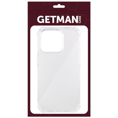 TPU чехол GETMAN Ease logo усиленные углы для Apple iPhone 15 Pro Max (6.7") Бесцветный (прозрачный)