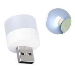 USB лампа LED 1W, Белый / Цилиндр