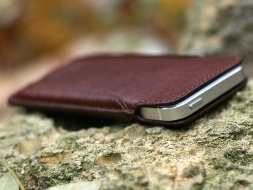 Кожаный футляр Casta Premium для Apple iPhone 5/5S/SE, Коричневый