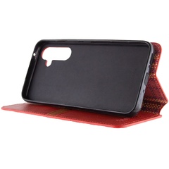 Кожаный чехол книжка GETMAN Cubic (PU) для Samsung Galaxy A34 5G Красный