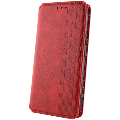 Кожаный чехол книжка GETMAN Cubic (PU) для Samsung Galaxy A34 5G Красный