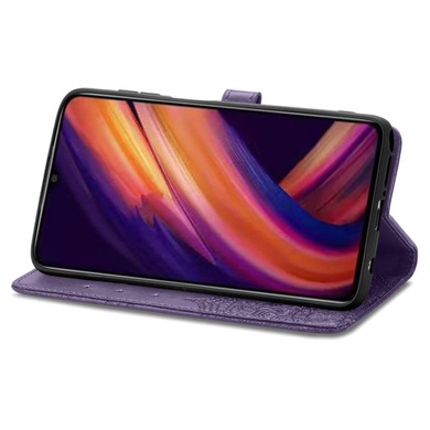 Кожаный чехол (книжка) Art Case с визитницей для Samsung Galaxy A55 Фиолетовый