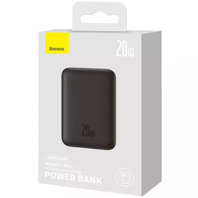 Портативний зарядний пристрій Power Bank Baseus Magnetic Mini 20W c БЗУ 10000 mAh (PPCX070001), Black