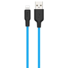 Дата кабель Hoco X21 Plus Silicone Lightning Cable (1m), Black / Blue