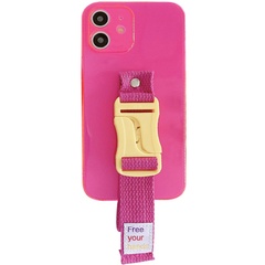 Чохол Handfree з кольоровим ремінцем для Apple iPhone 12 mini (5.4 "), Розовый