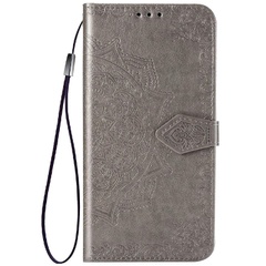 Кожаный чехол (книжка) Art Case с визитницей для Xiaomi Redmi Note 12 4G Серый