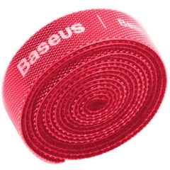 Стрічка липучка Baseus Colourful Circle Velcro strap (3m) (ACMGT-F), Червоний