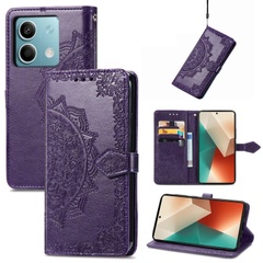 Кожаный чехол (книжка) Art Case с визитницей для Xiaomi Poco X6 / Note 13 Pro 5G Фиолетовый