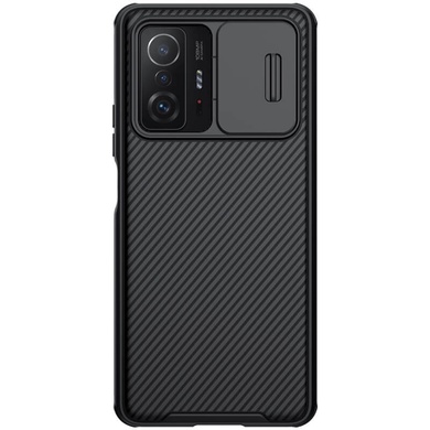 Карбоновая накладка Nillkin Camshield (шторка на камеру) для Huawei P50 Pro, Черный / Black