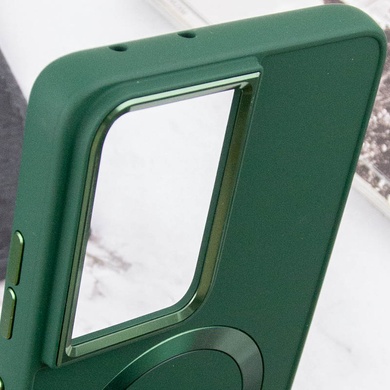 TPU чехол Bonbon Metal Style with MagSafe для Samsung Galaxy S24 Ultra Зеленый / Army Green