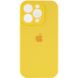 Чехол Silicone Case Full Camera Protective (AA) для Apple iPhone 15 Pro (6.1") Желтый / Yellow