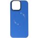 Кожаный чехол Bonbon Leather Metal Style with MagSafe для Apple iPhone 15 Plus (6.7") Синий / Indigo