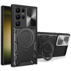 Ударопрочный чехол Bracket case with Magnetic для Samsung Galaxy S24 Ultra Black
