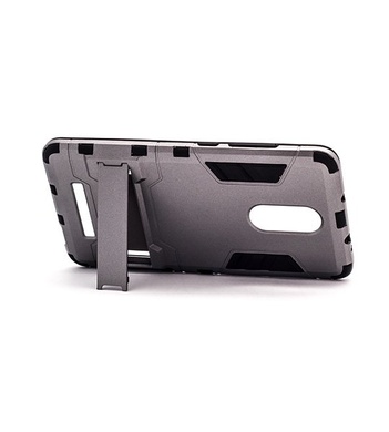Ударопрочный чехол-подставка Transformer для Xiaomi Redmi Note 3/Note 3 Pro с мощной защитой корпуса, Металл / Gun Metal