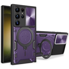 Ударопрочный чехол Bracket case with Magnetic для Samsung Galaxy S24 Ultra Purple