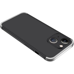 Пластикова накладка GKK LikGus 360 градусів (opp) для Apple iPhone 13 (6.1"), Черный / Серебряный
