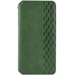 Шкіряний чохол книжка GETMAN Cubic (PU) для Xiaomi Redmi Note 13 5G, Зеленый