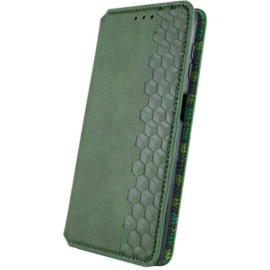 Кожаный чехол книжка GETMAN Cubic (PU) для Xiaomi Poco F5 Pro Зеленый