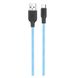 Дата кабель Hoco X21 Plus Silicone MicroUSB Cable (1m), Black / Blue