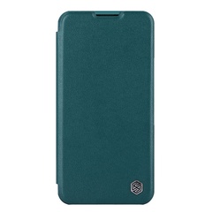 Шкіряний чохол (книжка) Nillkin Qin Pro Plain Camshield для Apple iPhone 14 (6.1"), Зеленый