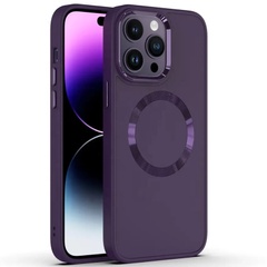 TPU чехол Bonbon Metal Style with MagSafe для Apple iPhone 15 Pro (6.1") Фиолетовый / Dark Purple