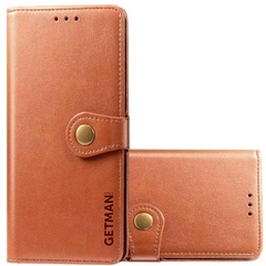 Шкіряний чохол книжка GETMAN Gallant (PU) для Samsung Galaxy A12 / M12, Коричневый