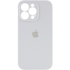 Чехол Silicone Case Full Camera Protective (AA) для Apple iPhone 15 Pro (6.1") Белый / White
