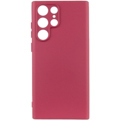 Чохол Silicone Cover Lakshmi Full Camera (A) для Samsung Galaxy S22 Ultra, Бордовый / Marsala