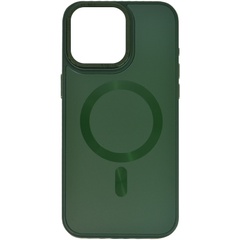 Чохол TPU+Glass Sapphire Midnight Open Camera with MagSafe для Apple iPhone 15 Plus (6.7"), Зеленый / Forest green
