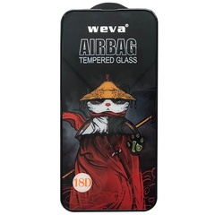 Защитное 2.5D стекло Weva AirBag (тех.пак) для Apple iPhone 15 Pro (6.1") Черный