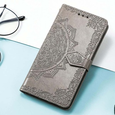 Шкіряний чохол (книжка) Art Case з візитницею для Xiaomi Redmi Note 13 5G, Сірий