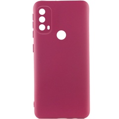 Чохол Silicone Cover Lakshmi Full Camera (A) для Motorola Moto E40, Бордовый / Marsala