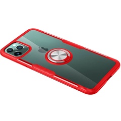 TPU+PC чохол Deen CrystalRing for Magnet (opp) для Apple iPhone 11 Pro (5.8"), Безбарвний / Червоний