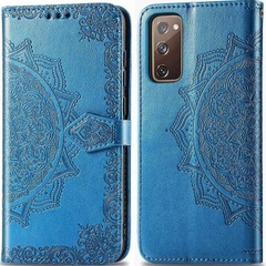 Кожаный чехол (книжка) Art Case с визитницей для Samsung Galaxy S20 FE Синий