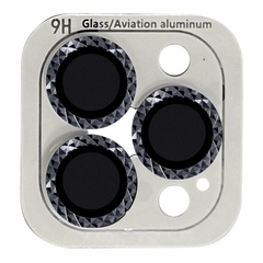 Защитное стекло Metal Shine на камеру (в упак.) для Apple iPhone 12 Pro Max Темно-Серый / Graphite