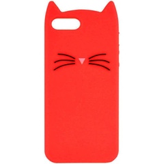 Силиконовая накладка 3D Cat для Apple iPhone 7 plus / 8 plus (5.5"), Красный