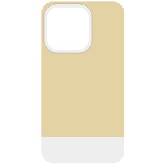 Чохол TPU+PC Bichromatic для Apple iPhone 13 (6.1"), Creamy-yellow / White