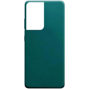 Силиконовый чехол Candy для Samsung Galaxy S21 Ultra Зеленый / Forest green