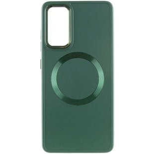 TPU чехол Bonbon Metal Style with MagSafe для Samsung Galaxy S23 FE Зеленый / Army Green