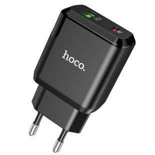 СЗУ Hoco N5 Favor 20W PD+QC3.0 (1USB/1Type-C/3A) Черный