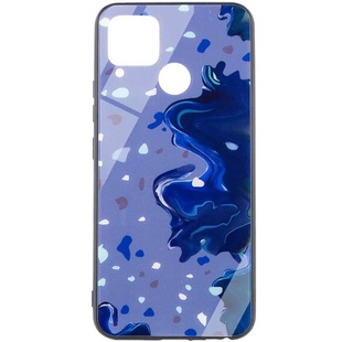 TPU+Glass чохол Diversity для Realme C15 / C12, Stains blue