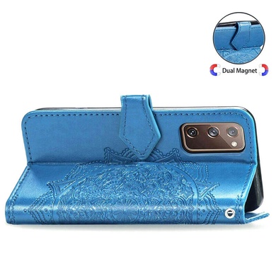 Кожаный чехол (книжка) Art Case с визитницей для Samsung Galaxy S20 FE Синий