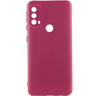 Чохол Silicone Cover Lakshmi Full Camera (A) для Motorola Moto E40, Бордовый / Marsala
