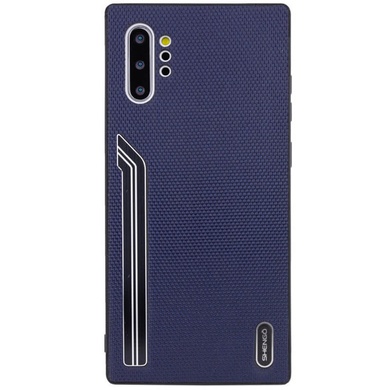 TPU чехол SHENGO Textile series для Samsung Galaxy Note 10 Plus Синий