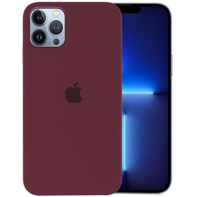 Чохол Silicone Case Full Protective (AA) для Apple iPhone 13 Pro Max (6.7 "), Бордовый / Plum