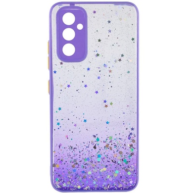 TPU чохол Spangle star із захистом камери для Samsung Galaxy A34 5G, Бузковий