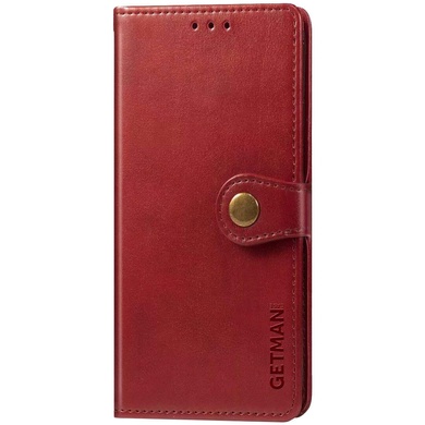 Кожаный чехол книжка GETMAN Gallant (PU) для Samsung Galaxy A02s / M02s Красный